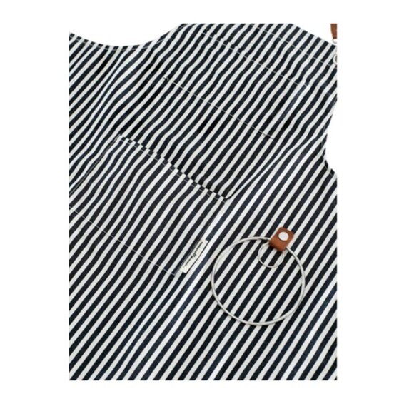 BUSINESS & PLEASURE CO. Lauren's Navy Stripe Apron (BRAND-NEW!) - Picture 5 of 8